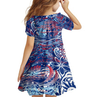 Father's Day Guam Kid Short Sleeve Dress Special Dad Polynesia Paradise