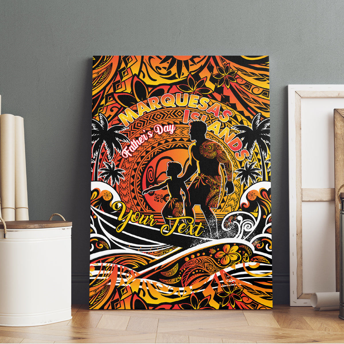 Father's Day Marquesas Islands Canvas Wall Art Special Dad Polynesia Paradise
