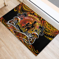 Father's Day Marquesas Islands Rubber Doormat Special Dad Polynesia Paradise DT02 - Polynesian Pride