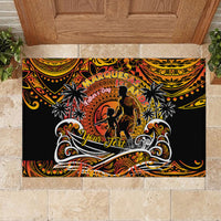 Father's Day Marquesas Islands Rubber Doormat Special Dad Polynesia Paradise DT02 - Polynesian Pride
