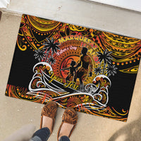 Father's Day Marquesas Islands Rubber Doormat Special Dad Polynesia Paradise DT02 - Polynesian Pride