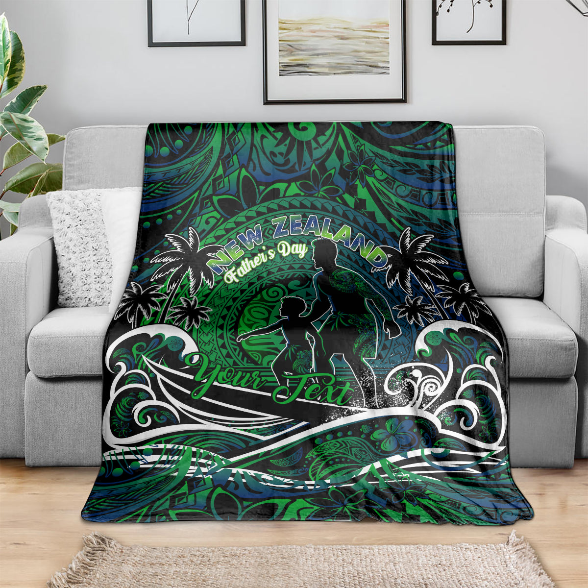 Father's Day New Zealand Blanket Special Dad Polynesia Paradise