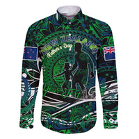 Father's Day New Zealand Family Matching Short Sleeve Bodycon Dress and Hawaiian Shirt Special Dad Polynesia Paradise