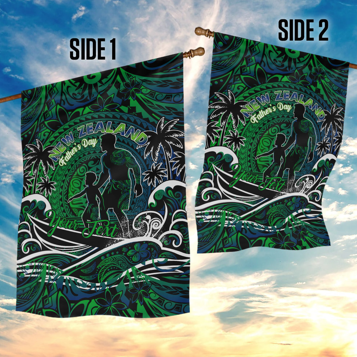 Father's Day New Zealand Garden Flag Special Dad Polynesia Paradise DT02 - Polynesian Pride