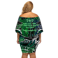 Father's Day New Zealand Off Shoulder Short Dress Special Dad Polynesia Paradise