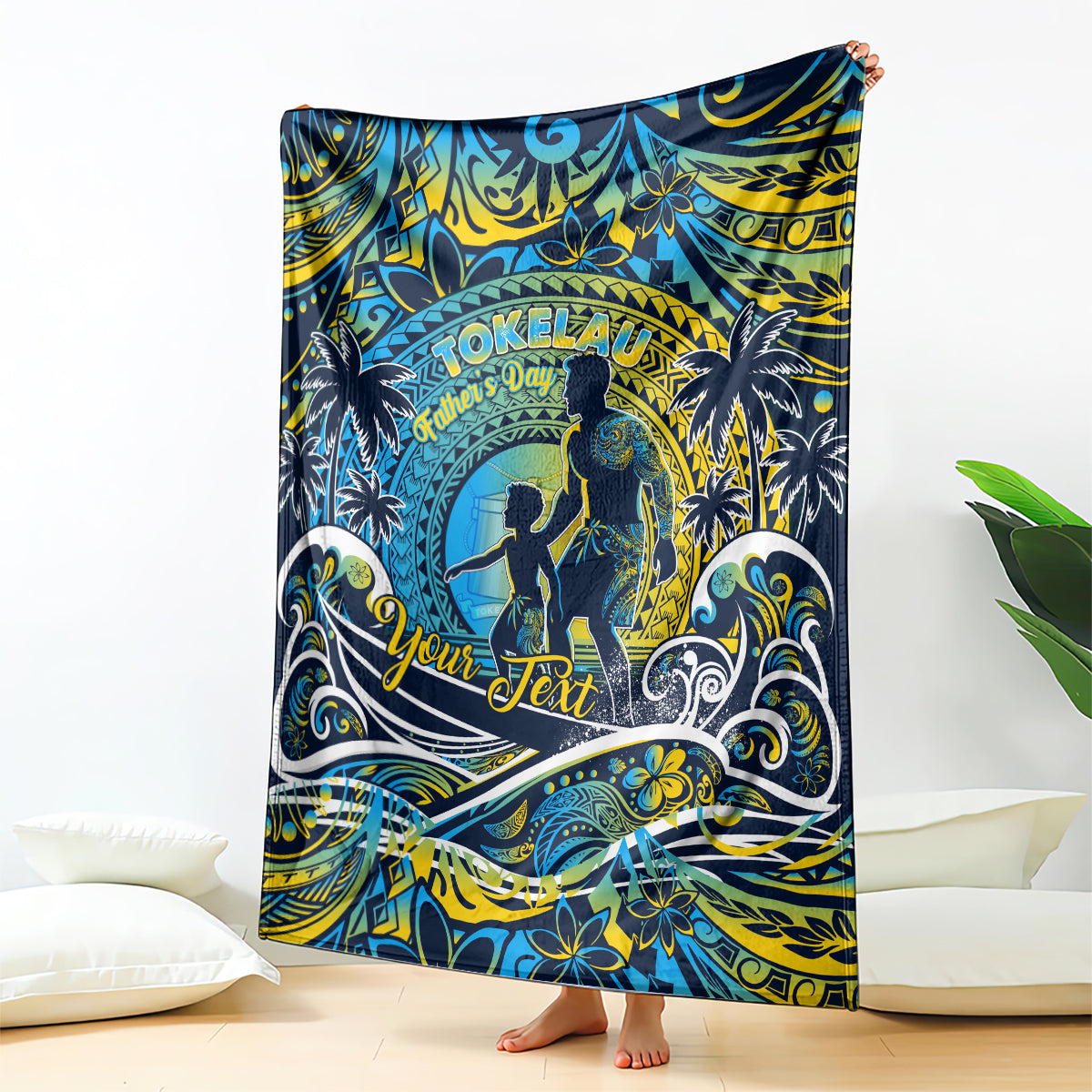 Father's Day Tokelau Blanket Special Dad Polynesia Paradise