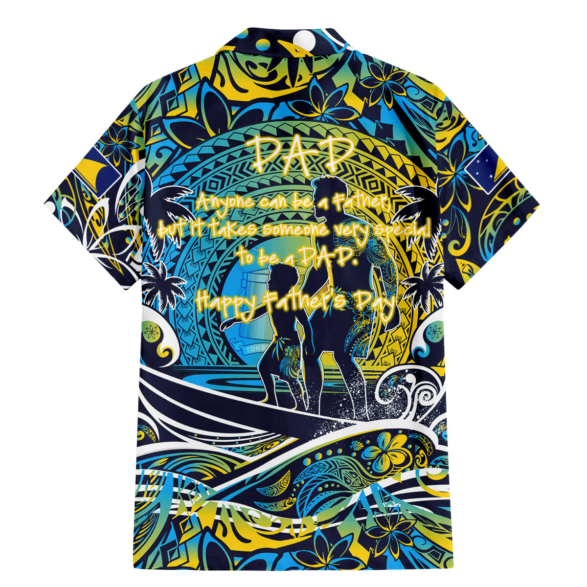 Father's Day Tokelau Family Matching Mermaid Dress and Hawaiian Shirt Special Dad Polynesia Paradise