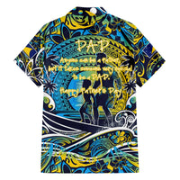 Father's Day Tokelau Family Matching Off Shoulder Short Dress and Hawaiian Shirt Special Dad Polynesia Paradise