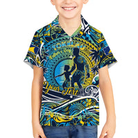 Father's Day Tokelau Kid Hawaiian Shirt Special Dad Polynesia Paradise DT02 Kid Blue - Polynesian Pride