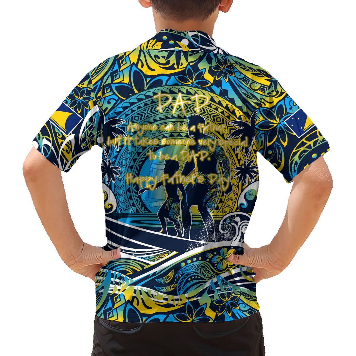 Father's Day Tokelau Kid Hawaiian Shirt Special Dad Polynesia Paradise DT02 - Polynesian Pride