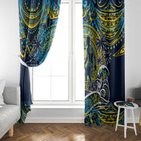 Father's Day Tokelau Window Curtain Special Dad Polynesia Paradise