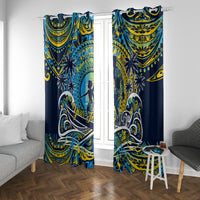 Father's Day Tokelau Window Curtain Special Dad Polynesia Paradise