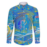 Father's Day Tuvalu Family Matching Mermaid Dress and Hawaiian Shirt Special Dad Polynesia Paradise