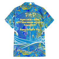 Father's Day Tuvalu Family Matching Off Shoulder Short Dress and Hawaiian Shirt Special Dad Polynesia Paradise