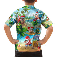 Guam Christmas Kid Hawaiian Shirt Santa Claus Beach and Wave DT02 - Polynesian Pride