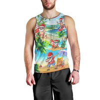 Guam Christmas Men Tank Top Santa Claus Beach and Wave DT02 - Polynesian Pride