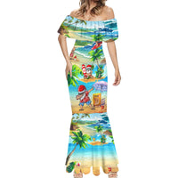 Guam Christmas Mermaid Dress Santa Claus Beach and Wave DT02 - Polynesian Pride