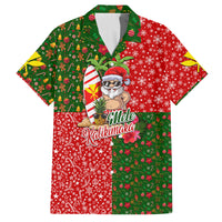 Hawaii Christmas Family Matching Off Shoulder Long Sleeve Dress and Hawaiian Shirt Mele Kalikimaka Kanaka Maoli DT02 Dad's Shirt - Short Sleeve Art - Polynesian Pride