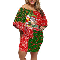 Hawaii Christmas Off Shoulder Short Dress Mele Kalikimaka Kanaka Maoli DT02 Women Art - Polynesian Pride