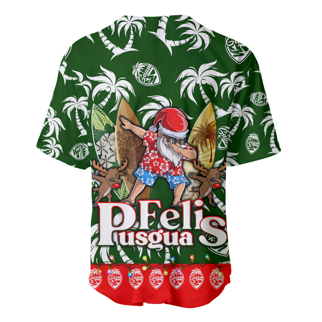 Guam Christmas Baseball Jersey Felis Pusgua Tropical Xmas Patterns DT02 - Polynesian Pride