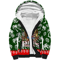 Guam Christmas Sherpa Hoodie Felis Pusgua Tropical Xmas Patterns DT02 Unisex Green - Polynesian Pride