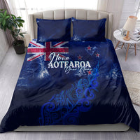 Personalised New Zealand Bedding Set Aotearoa Map Silver Fern DT02 - Polynesian Pride