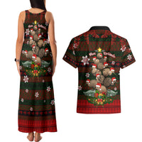 Meri Kirihimete New Zealand Couples Matching Tank Maxi Dress and Hawaiian Shirt Christmas Kiwi Maori DT02 - Polynesian Pride
