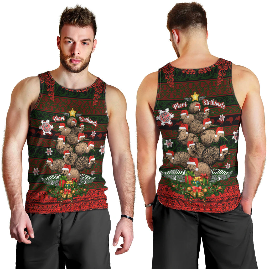 Meri Kirihimete New Zealand Men Tank Top Christmas Kiwi Maori DT02 - Polynesian Pride
