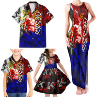 Philippines Bonifacio Day Family Matching Tank Maxi Dress and Hawaiian Shirt DT02 - Polynesian Pride