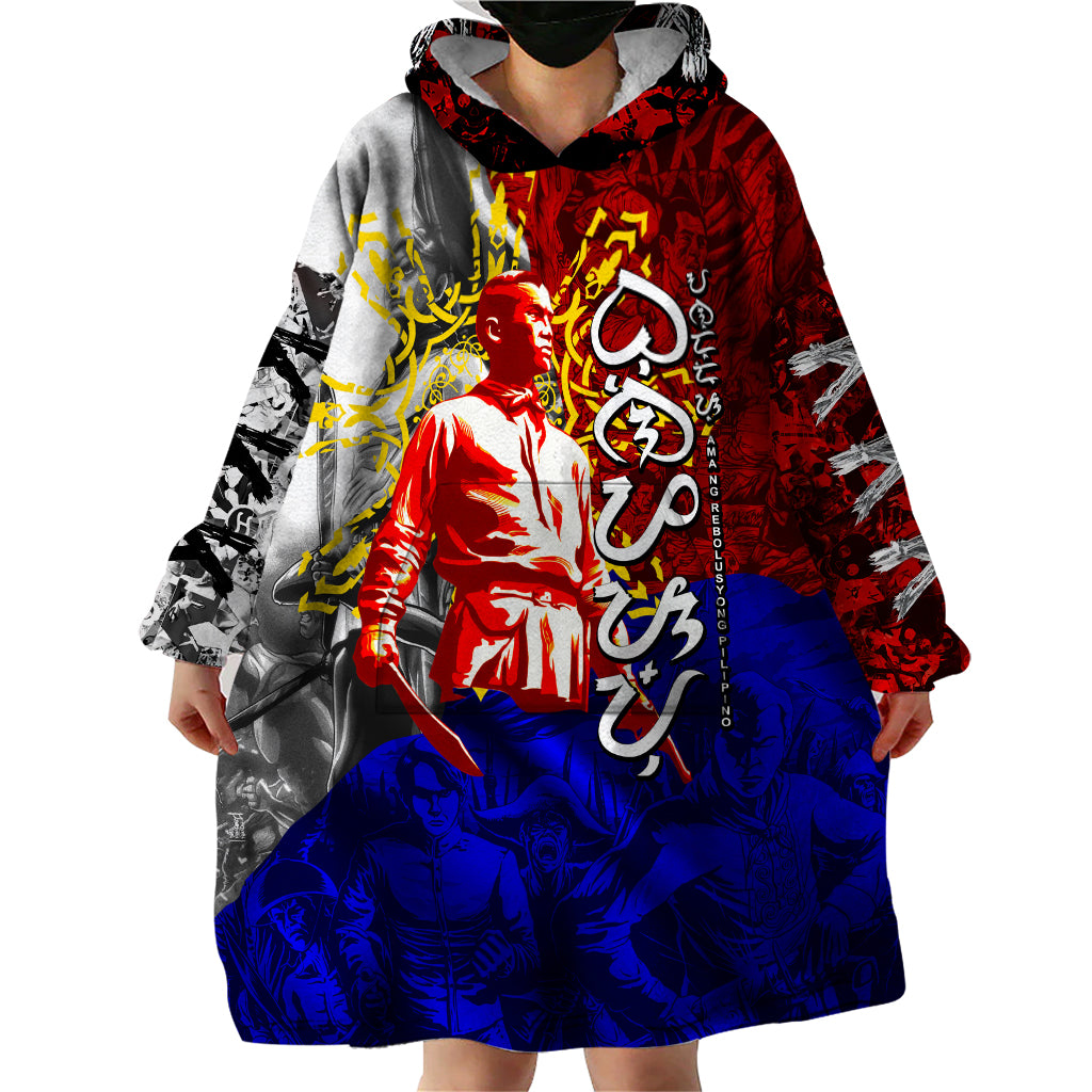 Philippines Bonifacio Day Wearable Blanket Hoodie DT02 - Polynesian Pride