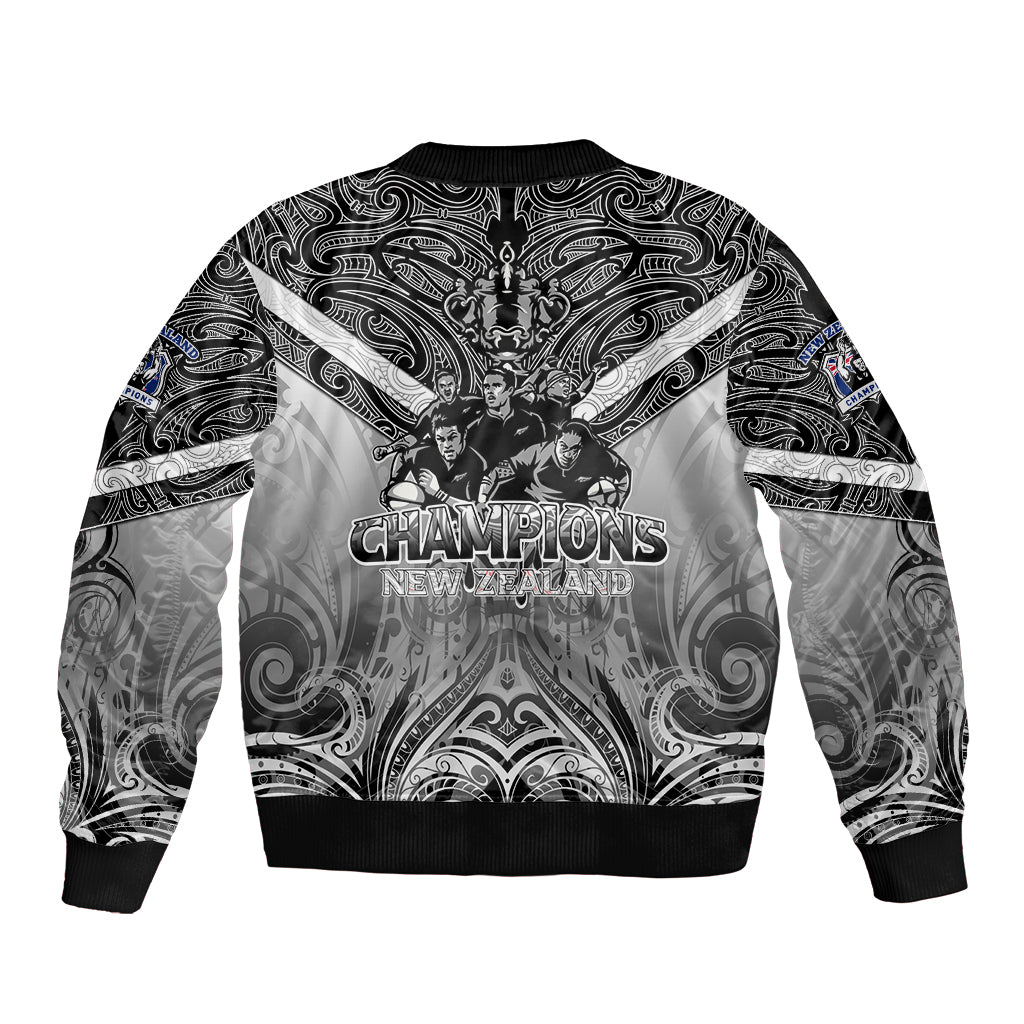 New Zealand Bomber Jacket Rugby Aotearoa Champions DT02 - Polynesian Pride