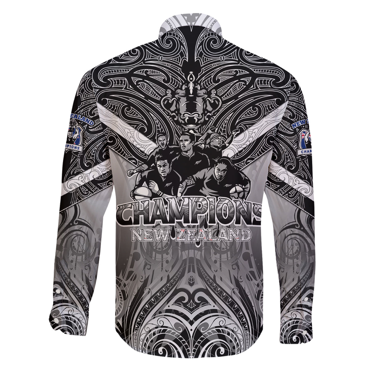 New Zealand Family Matching Off Shoulder Short Dress and Hawaiian Shirt Rugby Aotearoa Champions DT02 - Polynesian Pride