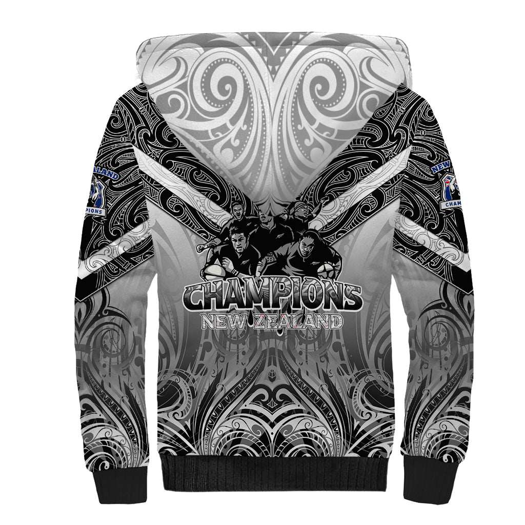 New Zealand Sherpa Hoodie Rugby Aotearoa Champions DT02 - Polynesian Pride