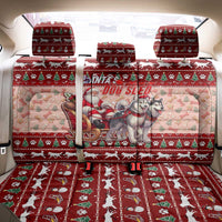 Dog Sled Christmas Back Car Seat Cover Husky Sleigh Ride Design - Polynesian Pride