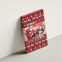 Dog Sled Christmas Canvas Wall Art Husky Sleigh Ride Design - Polynesian Pride