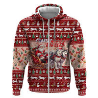 Dog Sled Christmas Hoodie Husky Sleigh Ride Design - Polynesian Pride