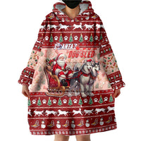 Dog Sled Christmas Wearable Blanket Hoodie Husky Sleigh Ride Design - Polynesian Pride