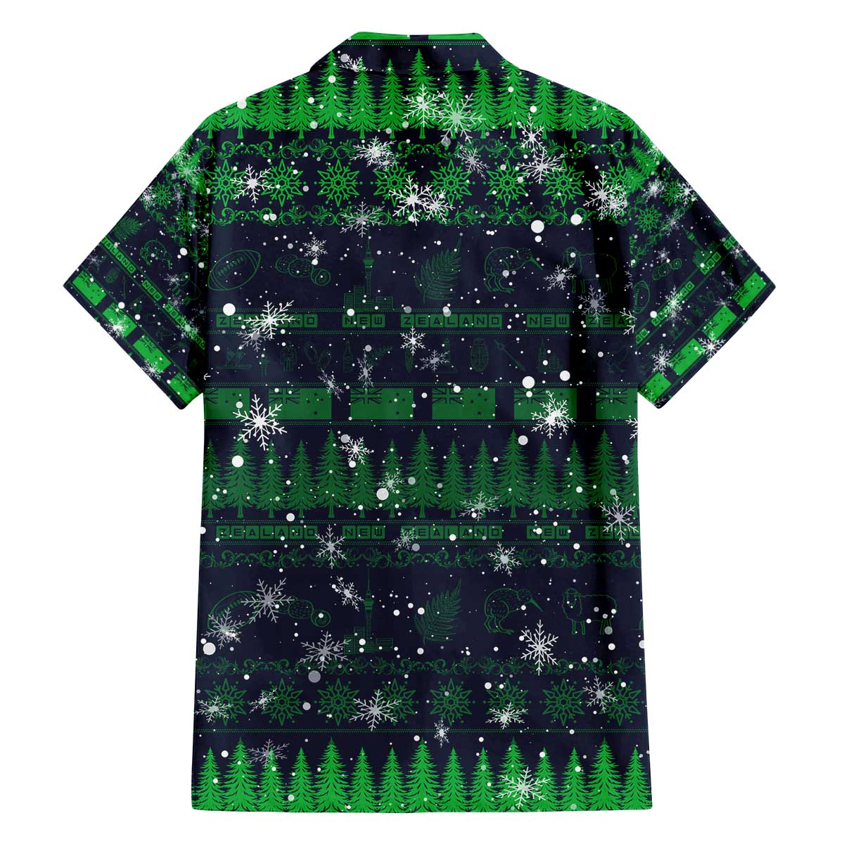 Merry Christmas New Zealand Family Matching Off The Shoulder Long Sleeve Dress and Hawaiian Shirt Xmas Travel Map - Polynesian Pride