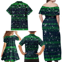 Merry Christmas New Zealand Family Matching Off Shoulder Maxi Dress and Hawaiian Shirt Xmas Travel Map - Polynesian Pride