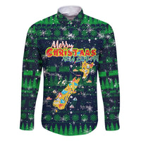 Merry Christmas New Zealand Family Matching Off Shoulder Maxi Dress and Hawaiian Shirt Xmas Travel Map - Polynesian Pride