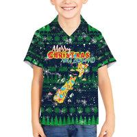 Merry Christmas New Zealand Family Matching Short Sleeve Bodycon Dress and Hawaiian Shirt Xmas Travel Map - Polynesian Pride