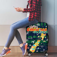 Merry Christmas New Zealand Luggage Cover Xmas Travel Map - Polynesian Pride