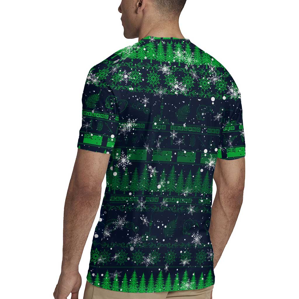 Merry Christmas New Zealand Rugby Jersey Xmas Travel Map - Polynesian Pride
