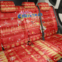 Merry Christmas Hawaii Back Car Seat Cover Xmas Travel Map - Polynesian Pride