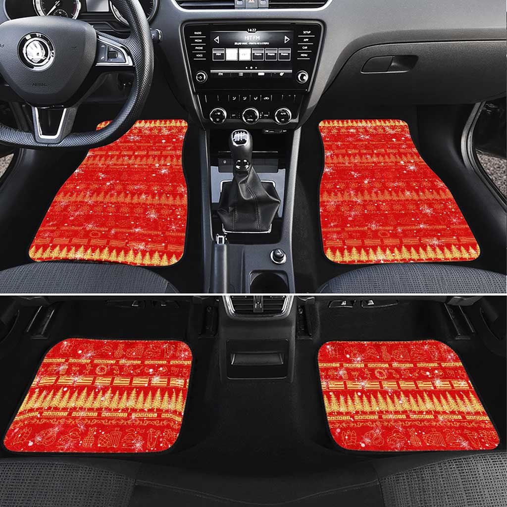 Merry Christmas Hawaii Car Mats Xmas Travel Map - Polynesian Pride