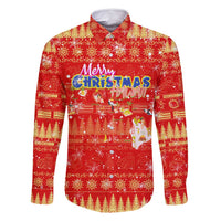 Merry Christmas Hawaii Family Matching Mermaid Dress and Hawaiian Shirt Xmas Travel Map - Polynesian Pride