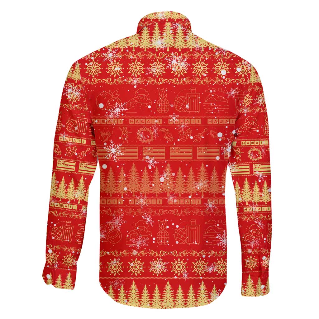 Merry Christmas Hawaii Family Matching Mermaid Dress and Hawaiian Shirt Xmas Travel Map - Polynesian Pride