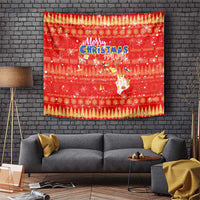 Merry Christmas Hawaii Tapestry Xmas Travel Map - Polynesian Pride