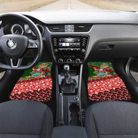 Mele Kalikimaka Shaka Santa Car Mats Hawaiian Surf Christmas Design with Aloha Spirit - Polynesian Pride