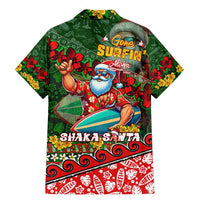 Mele Kalikimaka Shaka Santa Family Matching Mermaid Dress and Hawaiian Shirt Hawaiian Surf Christmas Design with Aloha Spirit - Polynesian Pride